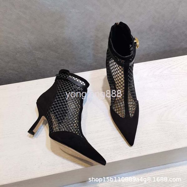 dress shoes mesh sandals women's thin heel short boots summer high heels pointed hollow fairy shoes fashion single autumn cool, Black
dress shoes mesh sandals women's thin heel short boots summer high heels pointed hollow fairy shoes fashion single autumn cool, Black