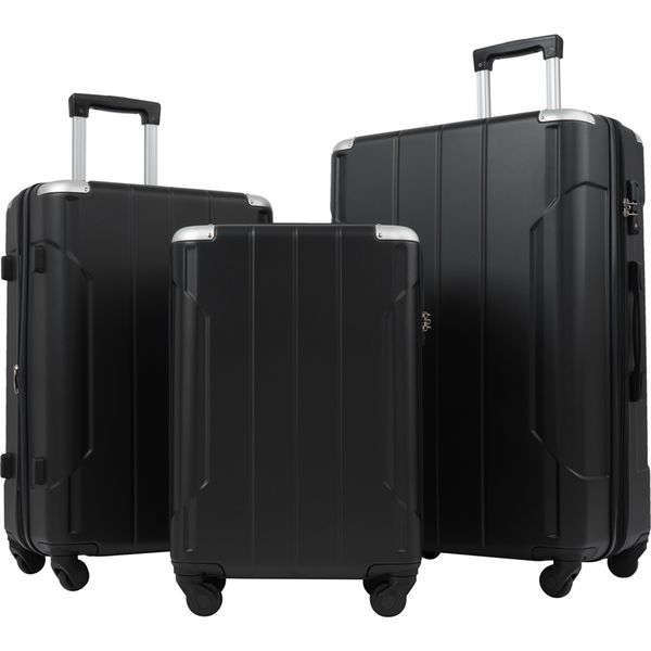 2022 home hardshell luggage sets 3 pcs blak spinner suitcase with tsa lock lightweight 20''24''28''
2022 home hardshell luggage sets 3 pcs blak spinner suitcase with tsa lock lightweight 20''24''28''