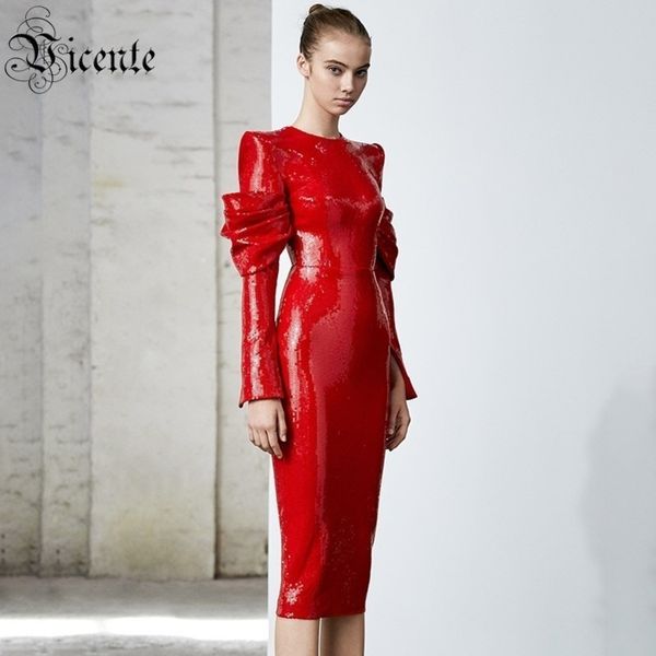 vc all trendy sequins embellished long sleeves o neck back zipper celebrity party knee length dress y200805, Black;pink
vc all trendy sequins embellished long sleeves o neck back zipper celebrity party knee length dress y200805, Black;pink