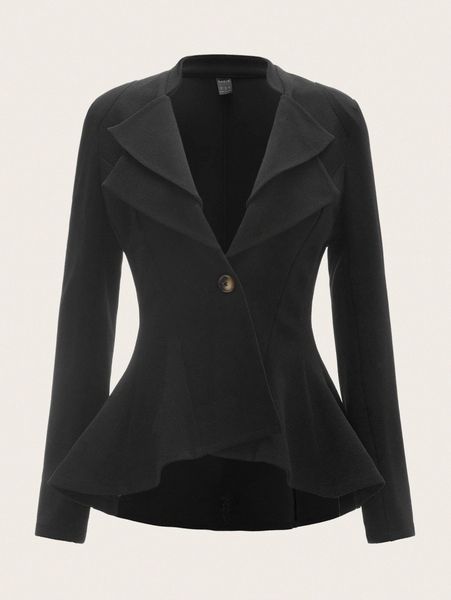 single button skater blazer u5za#, White
single button skater blazer u5za#, White