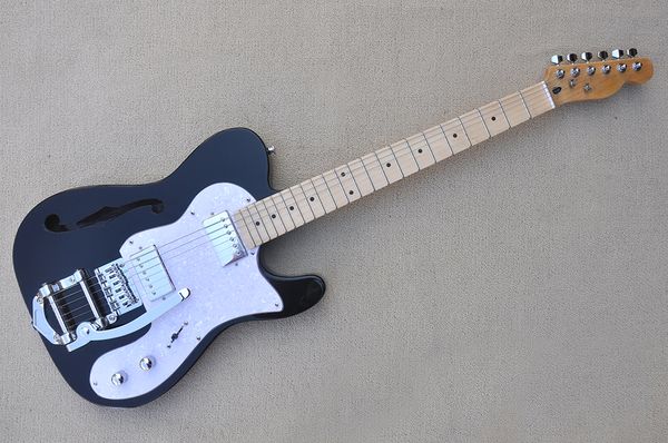 factory custom black electric guitar with semi-hollow body,tremolo system,chrome hardware,maple fretboard,can be customized
factory custom black electric guitar with semi-hollow body,tremolo system,chrome hardware,maple fretboard,can be customized