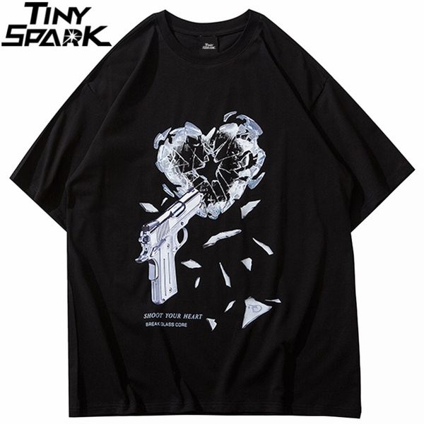 streetwear oversize tshirt hip hop gun breaking heart print t-shirt men harajuku cotton loose summer short sleeve tees 220506, White;black
streetwear oversize tshirt hip hop gun breaking heart print t-shirt men harajuku cotton loose summer short sleeve tees 220506, White;black