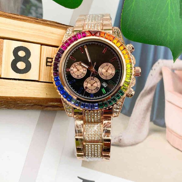 e watches wrist luxury designer fashion calendar men's fake 6-pin un diamond iced out gift, Slivery;brown
e watches wrist luxury designer fashion calendar men's fake 6-pin un diamond iced out gift, Slivery;brown