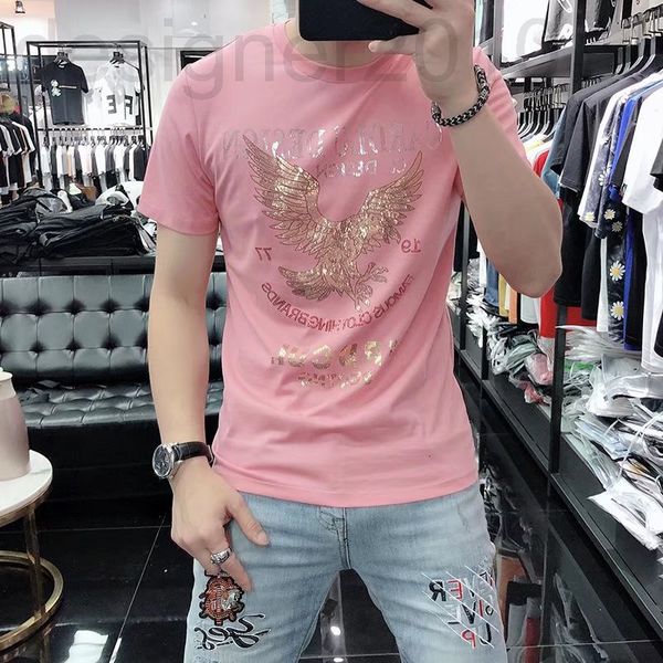 men's t-shirts designer summer men's short sleeved t-shirt korean slim eagle sequin diamond european fashion brand handsome mercer, White;black
men's t-shirts designer summer men's short sleeved t-shirt korean slim eagle sequin diamond european fashion brand handsome mercer, White;black
