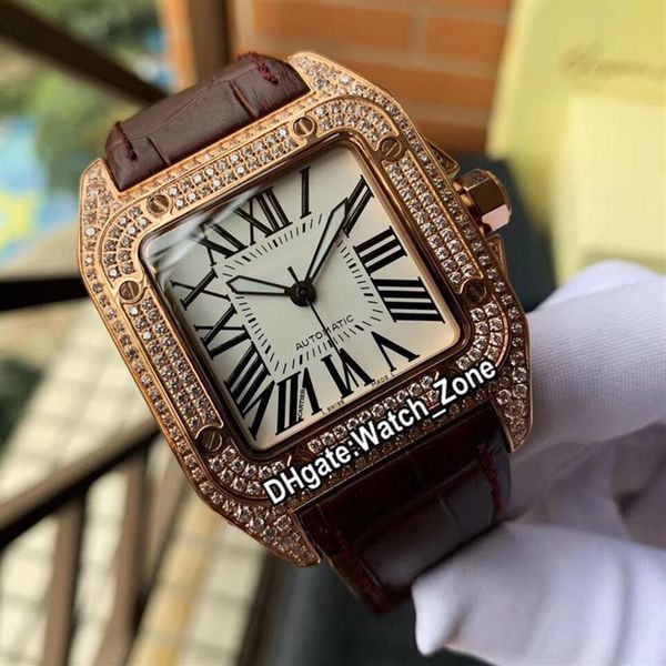 new steel case wm502051 miyota 8215 automatic mens watch white dial rose gold diamond case sapphire brown leather strap watches wa278u, Slivery;brown
new steel case wm502051 miyota 8215 automatic mens watch white dial rose gold diamond case sapphire brown leather strap watches wa278u, Slivery;brown