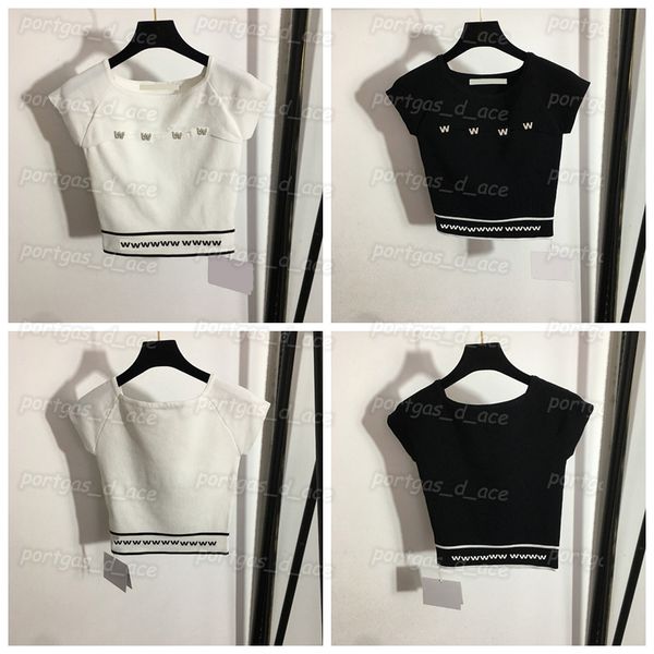 letters womens knitted studded diamond letter t shirts summer slim short sleeve knits, Black
letters womens knitted studded diamond letter t shirts summer slim short sleeve knits, Black