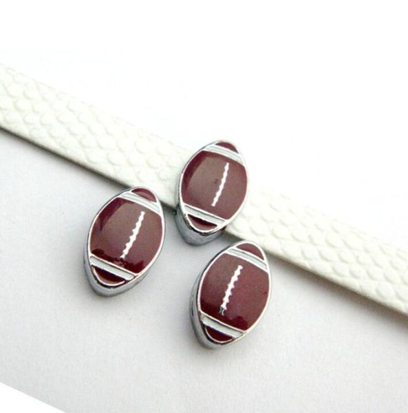 100pcs/lot hole 8mm sport football slide charm fit for 8mm diy leather wristband keychains fashion jewelrys, Bronze;silver
100pcs/lot hole 8mm sport football slide charm fit for 8mm diy leather wristband keychains fashion jewelrys, Bronze;silver