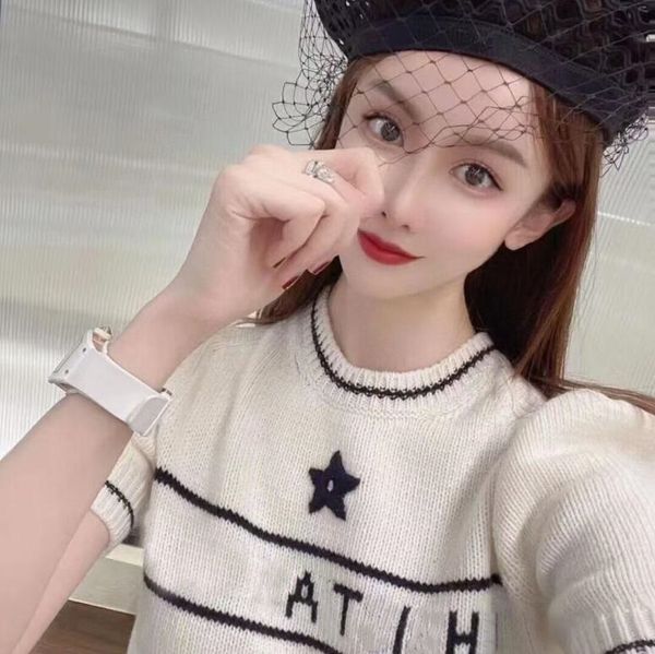 2022 fashion women's sweaters, party essential style women clothing, gift hoodie knit sweater round collar lulu same style short sleeve, White;black
2022 fashion women's sweaters, party essential style women clothing, gift hoodie knit sweater round collar lulu same style short sleeve, White;black