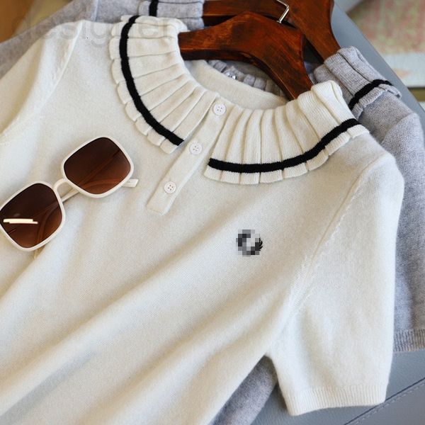 women's t-shirt designer full of youth college style soft waxy delicate embroidery crimped baby collar sweater blouse female 1afp, White
women's t-shirt designer full of youth college style soft waxy delicate embroidery crimped baby collar sweater blouse female 1afp, White