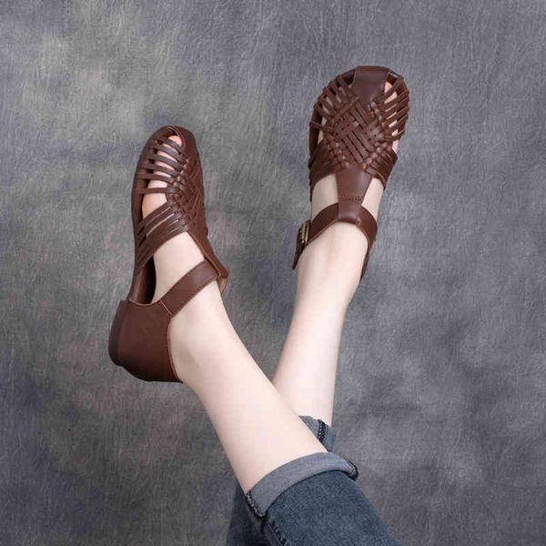 sandals spring cowhide round head hollow out side buckle low heel soft sole flat shoes pmlk, Black
sandals spring cowhide round head hollow out side buckle low heel soft sole flat shoes pmlk, Black