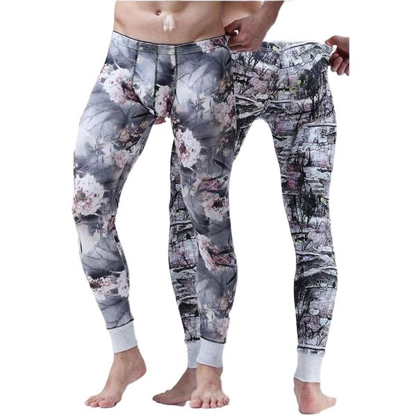 men's thermal underwear mens classical printing pattern men long johns thin elastic pants warm legging sleepwear n3hd#, Black;white
men's thermal underwear mens classical printing pattern men long johns thin elastic pants warm legging sleepwear n3hd#, Black;white