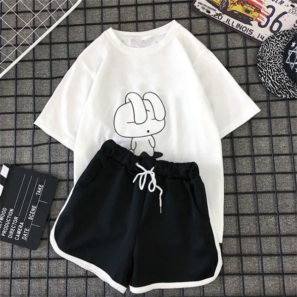 milinsus new 2020 summer plus size women sets print t shirts black shorts 2 piece set female casual sweat suits cartoon suit t200701, White
milinsus new 2020 summer plus size women sets print t shirts black shorts 2 piece set female casual sweat suits cartoon suit t200701, White