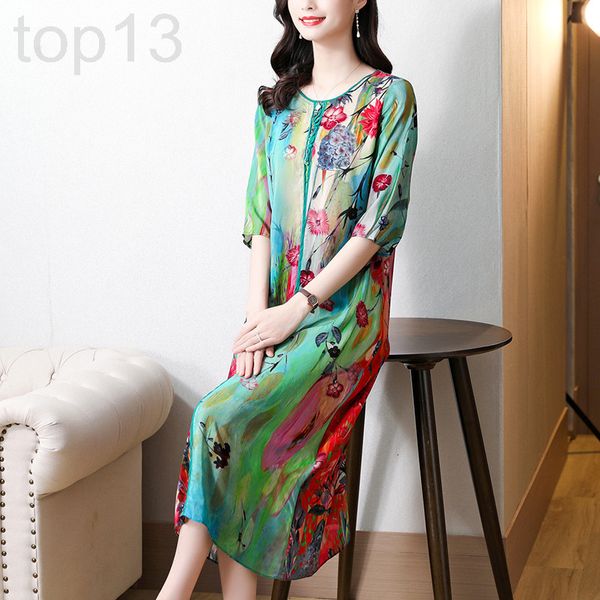 casual dresses designer 2021 new silk dress women's summer high-end temperament mulberry large print mother's long skirt 81x6, Black;gray
casual dresses designer 2021 new silk dress women's summer high-end temperament mulberry large print mother's long skirt 81x6, Black;gray
