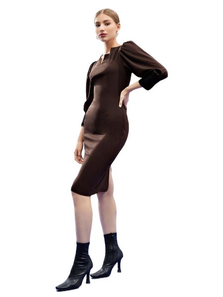 x h&a lace cuff cut out slit back bishop sleeve dress without belt i56t#, Black;gray
x h&a lace cuff cut out slit back bishop sleeve dress without belt i56t#, Black;gray