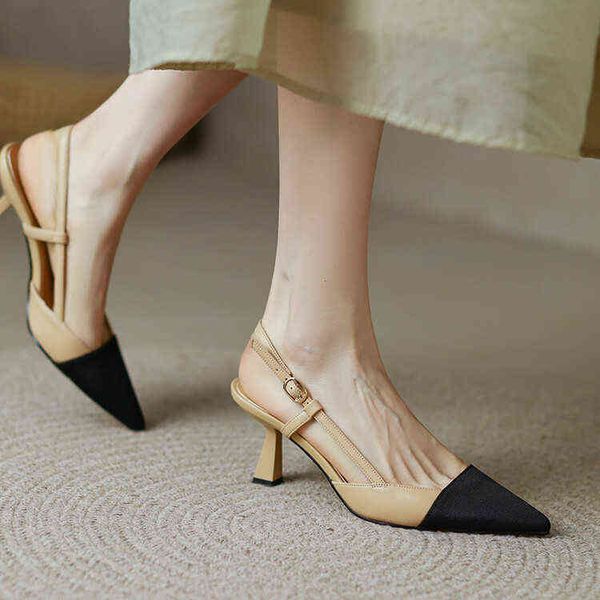 designer women's shoes boots french baotou sandals, thin heels, color matching, pointed fashion women's shoes, in spring 2022, Black
designer women's shoes boots french baotou sandals, thin heels, color matching, pointed fashion women's shoes, in spring 2022, Black