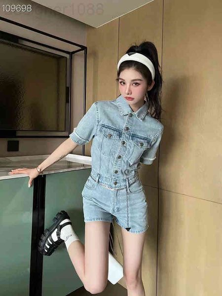 women's jeans designer p home 22 spring and summer new handsome work clothesluxurious jeans triangular label metal chain belt fashionab, Blue