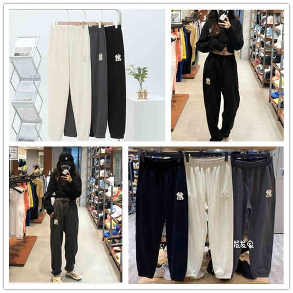 women's pants capris mlb korea fashion brand elastic waist small label embroidery ny casual men's women's guard pants long sp, Black;white
women's pants capris mlb korea fashion brand elastic waist small label embroidery ny casual men's women's guard pants long sp, Black;white
