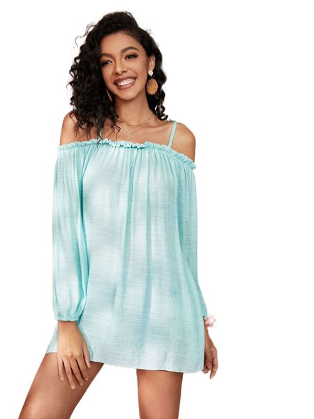 cold shoulder cover up z7mm#, White;black
