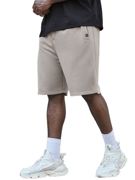 extended sizes men drawstring waist shorts t0zs#, White;black
extended sizes men drawstring waist shorts t0zs#, White;black