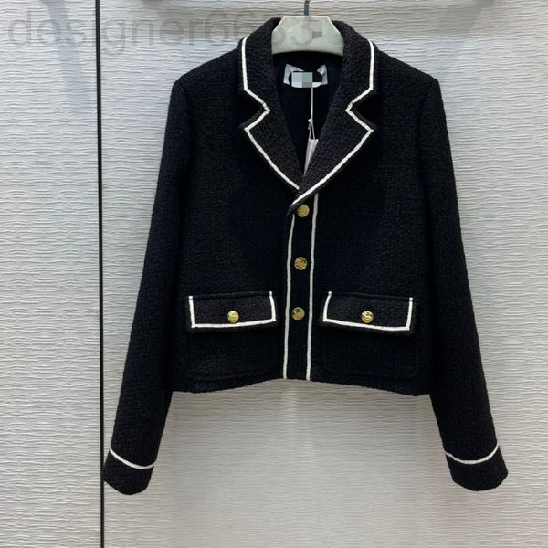 women's knits & tees designer autumn and winter french light luxury black white lapel contrast color edging tweed ce wool short coat fo
women's knits & tees designer autumn and winter french light luxury black white lapel contrast color edging tweed ce wool short coat fo