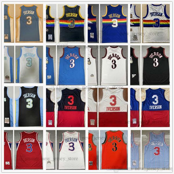 mitchell and ness 2006-2007 black allen 3 iverson basketball jerseys stitched retro white red 1996-1997-1998 blue 1990-00 jersey, Black;red 
mitchell and ness 2006-2007 black allen 3 iverson basketball jerseys stitched retro white red 1996-1997-1998 blue 1990-00 jersey, Black;red