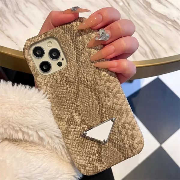 

Fashion Snakeskin Stripes Phonecase Luxury Designer Phone Case For Iphone 13 13pro13promax 11 12pro Max Xsmax Cases Triangle Phone Cover, P1