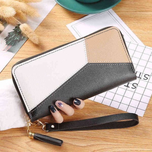 women's long wallet large zipper portable wallet student youth casual mobile phone handbag 220712, Red;black
women's long wallet large zipper portable wallet student youth casual mobile phone handbag 220712, Red;black
