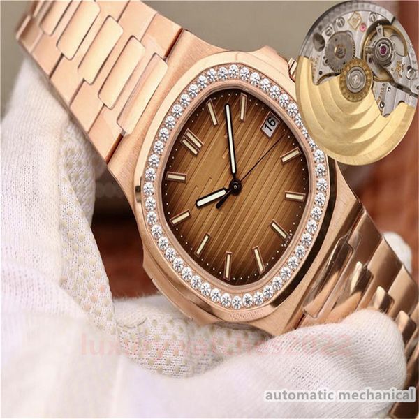 luxury mens watches super quality nautilus 5711 eta cal.324 movement diamonds bezel rose case automatic men mechanical wristwatch, Slivery;brown
luxury mens watches super quality nautilus 5711 eta cal.324 movement diamonds bezel rose case automatic men mechanical wristwatch, Slivery;brown