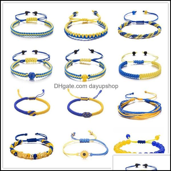 charm bracelets yellow blue ukraine for women men handmade ukrainian flag color woven string bracelet new design couple jew dayupshop dhu3o, Golden;silver
charm bracelets yellow blue ukraine for women men handmade ukrainian flag color woven string bracelet new design couple jew dayupshop dhu3o, Golden;silver