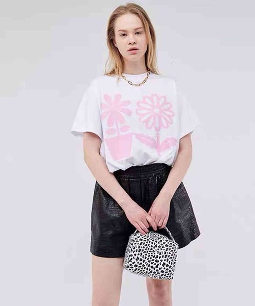 women's tshirt te price trend korean designer brand potted flowers loose round neck short sleeve tshirt, White
women's tshirt te price trend korean designer brand potted flowers loose round neck short sleeve tshirt, White