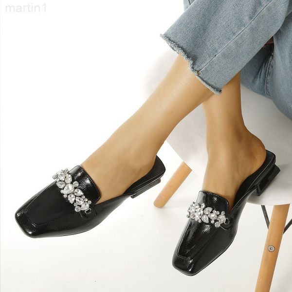 slippers designer 2022 new style square head drill chain baotou slippers women's lazy shoes flat sandals womenj1du, Black
slippers designer 2022 new style square head drill chain baotou slippers women's lazy shoes flat sandals womenj1du, Black