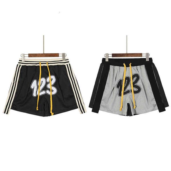 men's shorts in spring and summer rr digital drawstring mesh casual shorts for men women, White;black
men's shorts in spring and summer rr digital drawstring mesh casual shorts for men women, White;black