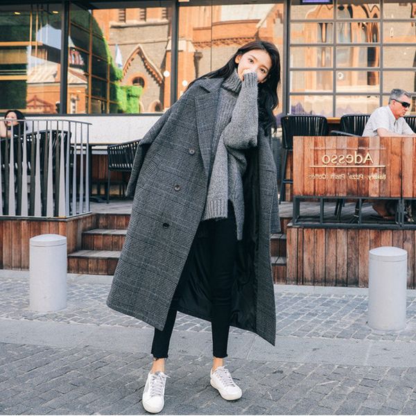 qingwen plus size plaid wool coat women mid-length korean oversized new preppy loose wool coat female manteau femme hiver l220725, Black
qingwen plus size plaid wool coat women mid-length korean oversized new preppy loose wool coat female manteau femme hiver l220725, Black