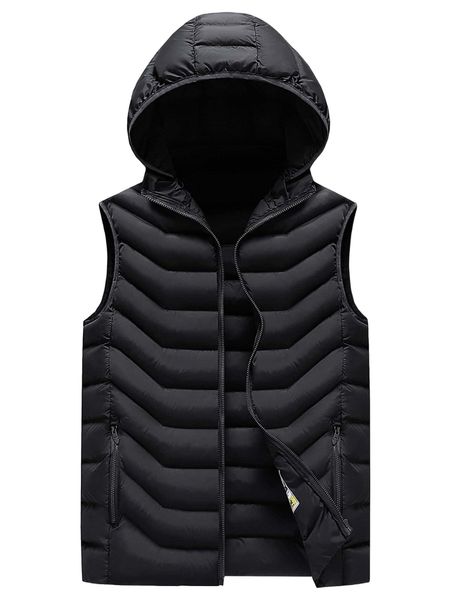 men zip up hooded quilted vest coat p5o0#, Black
men zip up hooded quilted vest coat p5o0#, Black
