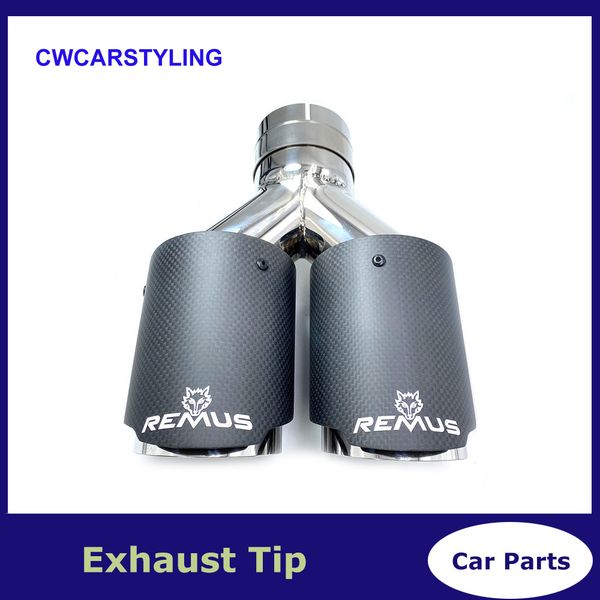 1 piece car exhaust pipe remus carbon fibre styling stainless steel dual universal automobile muffler accessories
1 piece car exhaust pipe remus carbon fibre styling stainless steel dual universal automobile muffler accessories
