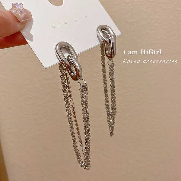 925 silver needle european and american exaggerating tassel earrings graceful online influencer metal cold style chain long earrings female, Golden
925 silver needle european and american exaggerating tassel earrings graceful online influencer metal cold style chain long earrings female, Golden