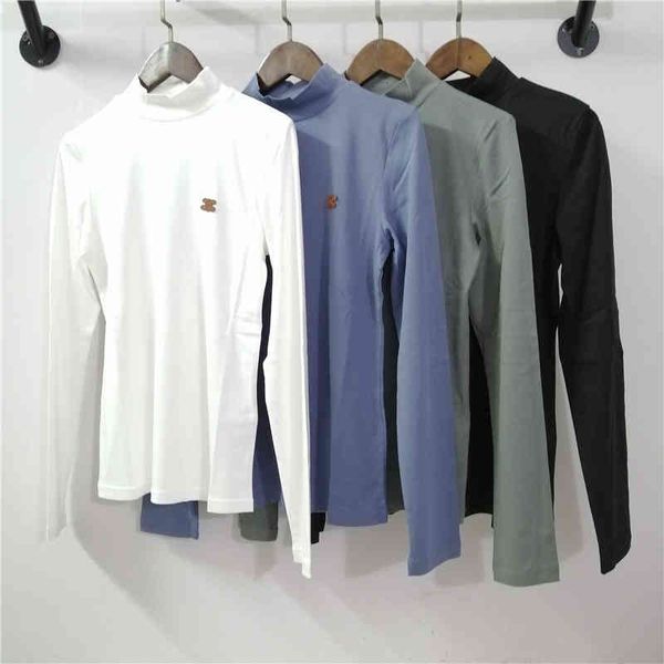 women's t-shirt korean outer single women's clothing is soft and comfortable baby like touch pure cotton semi high collar bottomed, White
women's t-shirt korean outer single women's clothing is soft and comfortable baby like touch pure cotton semi high collar bottomed, White