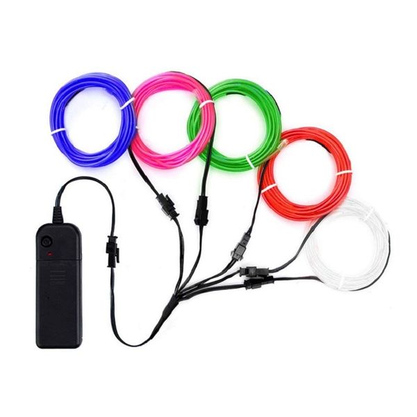 new 5 in 1 glow el wire neon cable for christmas dance party diy costumes light aa battery control lamp 2.3mm rope led strip
new 5 in 1 glow el wire neon cable for christmas dance party diy costumes light aa battery control lamp 2.3mm rope led strip