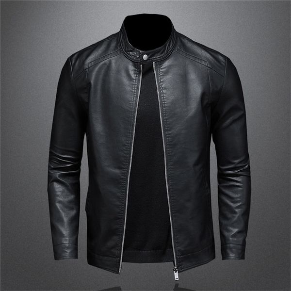 large size autumn fashion trend coats male style slim standup collar motorcycle leather jacket men's pu leather jacket 5xl 220816, Black;brown
large size autumn fashion trend coats male style slim standup collar motorcycle leather jacket men's pu leather jacket 5xl 220816, Black;brown