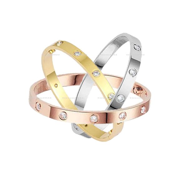 love screw 10cz bracelet designer bracelets luxury jewelry women bangle classic 5.0 titanium steel alloy gold-plated craft colors never fade, Black
love screw 10cz bracelet designer bracelets luxury jewelry women bangle classic 5.0 titanium steel alloy gold-plated craft colors never fade, Black