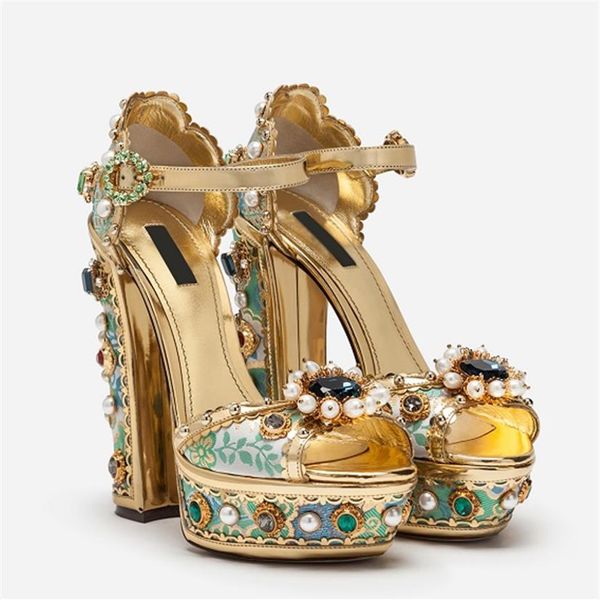 2021 ladies diamond pearl embroider 14cm chunky high heel sandals 3cm flatform open peep-toes european american palace shoes blue 242b, Black
2021 ladies diamond pearl embroider 14cm chunky high heel sandals 3cm flatform open peep-toes european american palace shoes blue 242b, Black