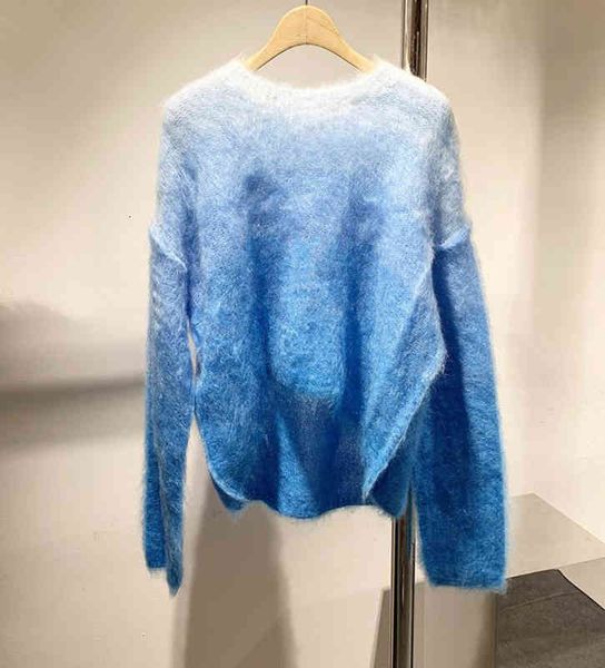 women's sweaters foreign style gradient mohair sweater female french minority autumn and winter high-level lazy trend, White;black
women's sweaters foreign style gradient mohair sweater female french minority autumn and winter high-level lazy trend, White;black