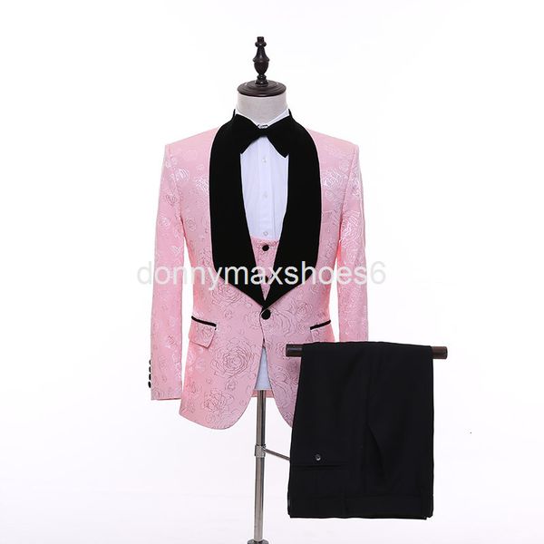 men's suits & blazers korean slim suit man pink pattern men's business casual, White;black
men's suits & blazers korean slim suit man pink pattern men's business casual, White;black