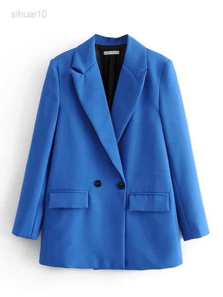 ladies double breasted pocket trim blue basic fall jacket for women casual and loose solid color blazer women office lady l220725, White;black
ladies double breasted pocket trim blue basic fall jacket for women casual and loose solid color blazer women office lady l220725, White;black
