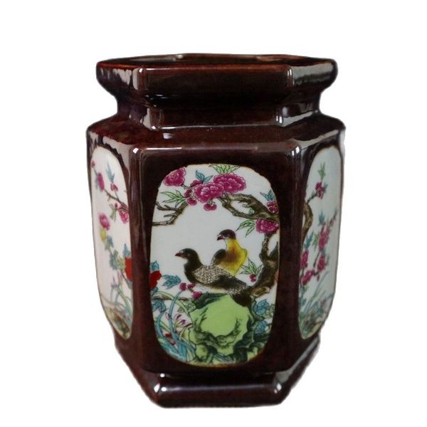 china old porcelain pastel hexagonal penholder for flower bird painting penholder, Silver
china old porcelain pastel hexagonal penholder for flower bird painting penholder, Silver