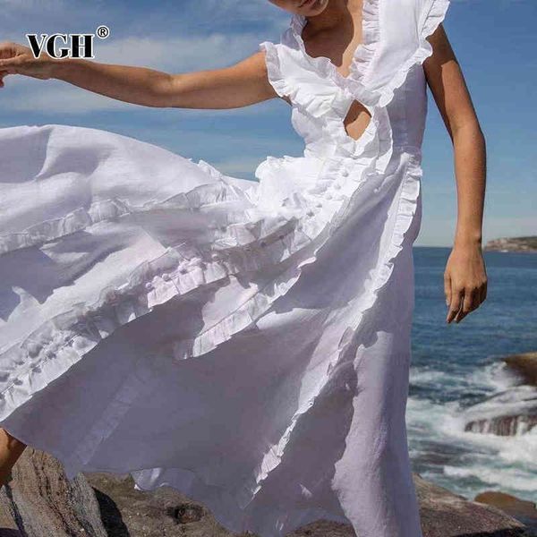 white elegant hollow out dress for women v neck raglan sleeve high waist patchwork ruffle dresses female summer clothes 210507, Black;gray
white elegant hollow out dress for women v neck raglan sleeve high waist patchwork ruffle dresses female summer clothes 210507, Black;gray