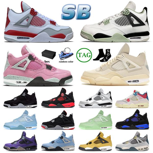 with box mens womens jumnpman 4 4s iv designer basketball shoes sb bred seafoam red blue thunder craft cactus jack purple psgs sports sneake
with box mens womens jumnpman 4 4s iv designer basketball shoes sb bred seafoam red blue thunder craft cactus jack purple psgs sports sneake
