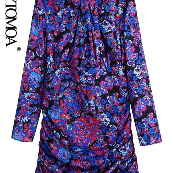 women fashion floral print draped mini dress vintage long sleeve back zipper female dresses vestidos mujer 220526, Black;gray
women fashion floral print draped mini dress vintage long sleeve back zipper female dresses vestidos mujer 220526, Black;gray