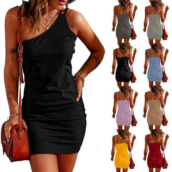 casual dresses knitted dress women's summer rib slim sleeveless one shoulder mini dress ouxk, Black;gray
casual dresses knitted dress women's summer rib slim sleeveless one shoulder mini dress ouxk, Black;gray