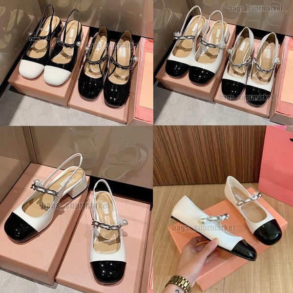 miu high heels sandals shoes designer luxury womens hepburn style patent leather mary jane square head dress flat shoes thick round toe pump, Black
miu high heels sandals shoes designer luxury womens hepburn style patent leather mary jane square head dress flat shoes thick round toe pump, Black